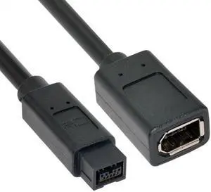 KAIBOXIXI IEEE 1394 6Pin Female to 1394b 9Pin Male Firewire 400 to 800 Cable 20cm