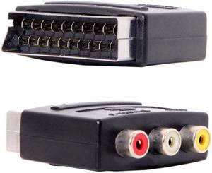 Cablecc CY CA-015 Audio Video Composite 3 RCA AV to Scart 21pin Adapter for Microsoft XboxEurope HDTV