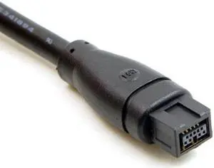 CYSM 9 PIN / 6 PIN BETA FireWire 800 - FireWire 400 9-6 Cable IEEE 1394B 1.8m Black