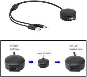 CYSM USB & 3.5mm AUX to Bluetooth Audio Aux & USB Female Adapter Cable For Car BMW