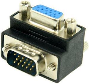 Jimier Cable 270 Degree Right Angled VGA SVGA 15pin Male To Female extension Adapter