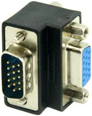 CYSM 270 Degree Right Angled VGA SVGA 15pin Male To Female extension Adapter