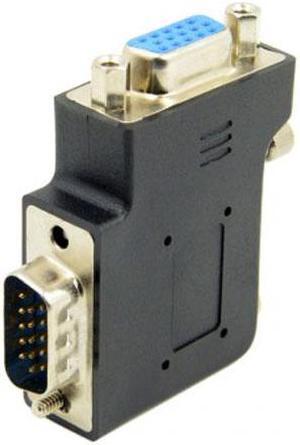 Xiwai Cable Vertical Flat Left Angled 90 Degree VGA SVGA Male To Female extension Adapter