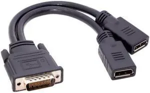 Xiwai Cable DMS-59Pin Male to Dual DP Displayport Female Splitter Extension Cable for PC Graphics Card