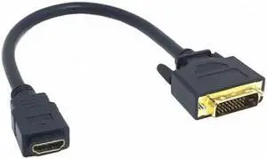 Xiwai Cable DVI 24+1 Male ale to HDMI Female Adapter Converter Cable For PC Laptop HDTV 10cm