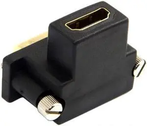 CYSM 90 Degree Down Angled DVI Male to HDMI Female Adapter for Computer & HDTV & Graphics Card