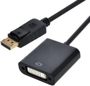 Jimier Cable DP DisplayPort Display Port Source to DVI Display Monitor Converter Cable 20cm