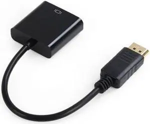 KAIBOXIXI 20cm DP DisplayPort to HDMI Video Audio Converter Cable Black