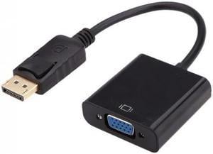 Xiwai Cable DP DisplayPort Display Port Source to VGA Female Sink Monitor Projector Cable Support ATI Eyefinity Black