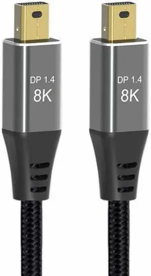 KAIBOXIXI Mini DisplayPort 1.4 8K 60hz Cable Ultra-HD UHD 4K 144hz Mini DP to MiniDP Cable 7680*4320 for Video PC Laptop TV