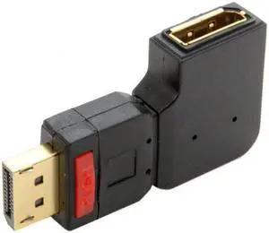 Xiwai Cable Right Angled 90 Degree DisplayPort Male to Female Extension Adapter Standard DP 4K