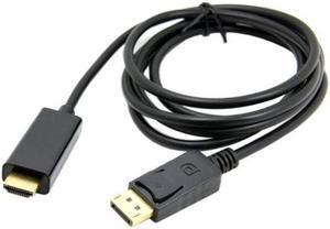 KAIBOXIXI Male DisplayPort DP to HDMI Male 1080P Video Cable 6ft 1.8m HDTV LCD with Audio