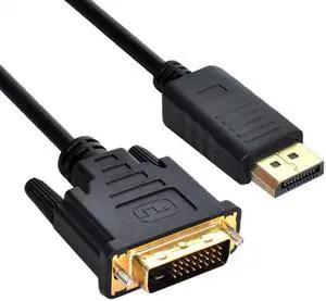 Jimier Cable DisplayPort DP Male Source to DVI Male Single Link Video Cable 6ft 1.8m for DVI monitor