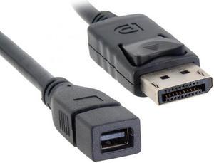 Chenyang DP-048-BK DP DisplayPort Male to Mini DP DisplayPort Female Cable 20cm for Displays HDTV Monitor