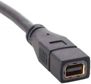CYSM Left Angled DP DisplayPort 90 Degree to Mini DP DisplayPort  Female Cable for Displays Monitors