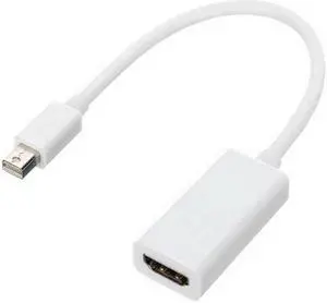 CYSM Mini DisplayPort DP to HDMI Female 1.3 Adapter Support Audio White Color 20cm For Mac