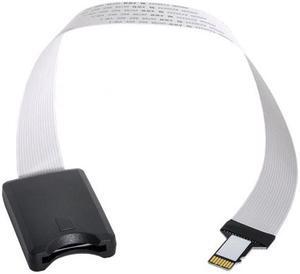Jimier Cable Micro-SD TF Memory Card Kit Male to SD Female Extension Soft Flat FPC Cable Extender 25cm