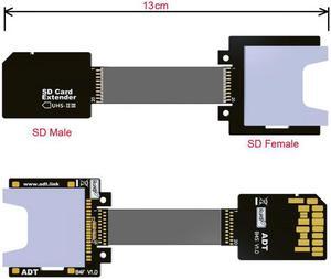 CYSM SD Male Extender to SD Card Female Extension Cable Adapter Flexible SD/SDHC/SDXC UHS-III UHS-3