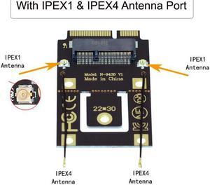 Jimier Cable NGFF M.2 Key-A to Mini PCI-E PCI Express Converter Adapter for 9260 8265 7260 AC Wifi Bluetooth Wireless Card