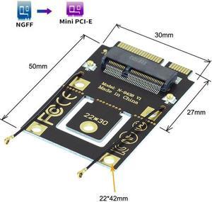 KAIBOXIXI NGFF M.2 Key-A to Mini PCI-E PCI Express Converter Adapter for 9260 8265 7260 AC Wifi Bluetooth Wireless Card