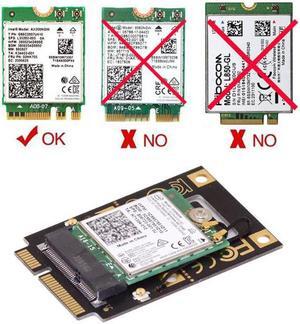 Xiwai Cable NGFF M.2 Key-A to Mini PCI-E PCI Express Converter Adapter for 9260 8265 7260 AC Wifi Bluetooth Wireless Card
