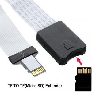 Jimier Cable Micro-SD TF Memory Card Kit Male to TF Female Extension Soft Flat FPC Cable Extender 25cm