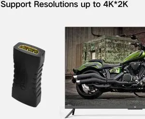 KAIBOXIXI HDMI Female To HDMI 1.4 Female Extension Gold Converter Adapter