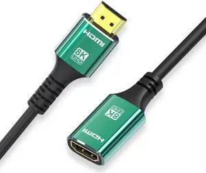 KAIBOXIXI HDMI 2.1 Extension Cable Male to Female Ultra-HD UHD 8K 60hz 4K 120hz Cable 48Gbs with Audio & Ethernet HDMI Cord