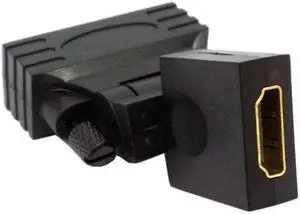 Jimier Cable 1080p DVI male to HDMI Female 360 degree Rotating Swivel Adapter for HDTV Video Card