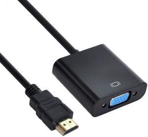 Xiwai Cable hdmi input to VGA female output projectors monitors adapter PC Laptop Black