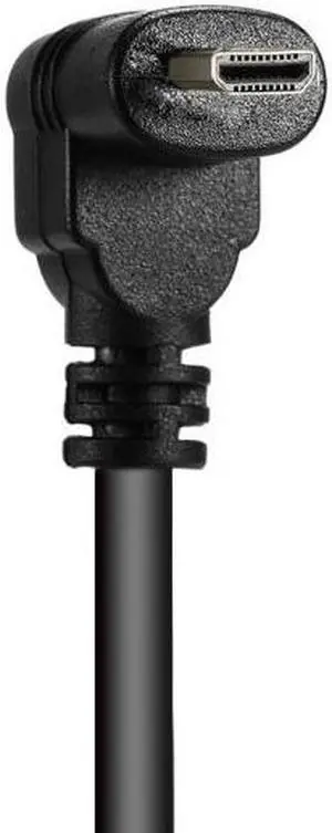 Xiwai Cable Down Angled 90 Degree Micro HDMI to HDMI Male HDTV Cable for Cell Phone & Tablet & Camera
