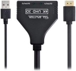 Jimier Cable HDMI-Compatible 1.3 to Dual Female Splitter Switch Extension Adapter Cable with Power for HDTV Laptop 1080P