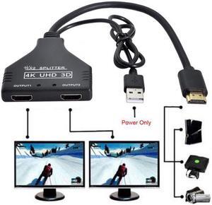 Xiwai Cable HDMI-Compatible 1.3 to Dual Female Splitter Switch Extension Adapter Cable with Power for HDTV Laptop 1080P