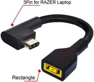 KAIBOXIXI Rectangle Jack 11.0*4.5mm Input to 3Pin Power Plug Cable Compatible for Laptop Blade Pro 17 and Blade 15 Model Support 230W/160W Charge Adapter