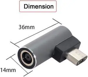 CYSM DC Jack 7.4*5.0mm Input to 3Pin Power Plug Adapter Compatible for Laptop Blade Pro 17 and Blade 15 Model Support 230W/160W Charge Adapter