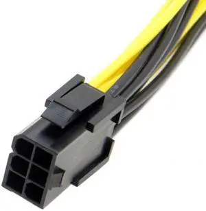 Jimier Cable PCI-E PCI Express ATX 6Pin Male to Dual 8Pin & 6Pin Female Video Card Extension Splitter Power Cable