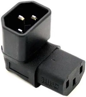 CYSM IEC Male C14 to Up Direction Right Angled 90 Degree IEC Female C13 Power Extension Adapter