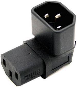 Chenyang PW-031-UP IEC Male C14 to Up Direction Right Angled 90 Degree IEC Female C13 Power Extension Adapter