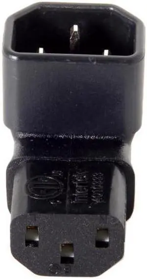 Xiwai Cable IEC Male C14 to Up Direction Right Angled 90 Degree IEC Female C13 Power Extension Adapter