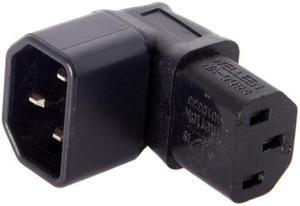 Chenyang Cable IEC Male C14 to Up Direction Right Angled 90 Degree IEC Female C13 Power Extension Adapter