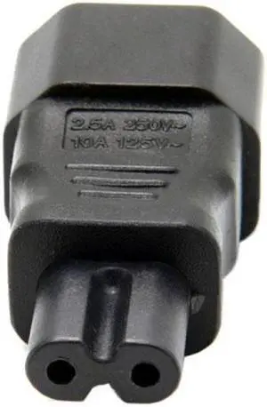CYSM Standard Molded IEC 320 C14 Socket to IEC C7 Plug AC Power Adapter Set UL Approved