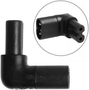 KAIBOXIXI Figure 8 IEC 320 C7 to C8 90 Degree Up Down Angled Right Angle AC Power Adapter Extension