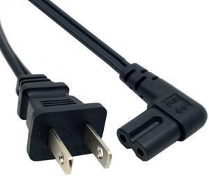 Chenyang Cable USA 2pin Male to 90 Degree Right Angled IEC 320 C7 Power Supply Cord cable 1M