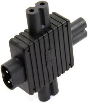 Xiwai Cable IEC 320 Figure 8 C8 Male to 3X Female C7 Splitter Power Adapter for Power Supply 1 in 3 out