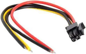 Xiwai Cable ATX Molex Micro Fit Pitch 3.0mm 4Pin Male to Open Wire Power Adapter Cable 15cm 20AWG UL1007