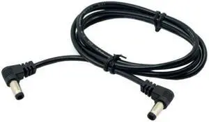 Jimier Cable DC Power 5.5 x 2.1mm / 2.5mm Male to 5.5 2.1/2.5mm Male Plug Cable Right Angled 90 Degree 60cm Jimier Cable DC Power 5.5 x 2.1mm / 2.5mm Male to 5.5 2.1/2.5mm Male Plug Cable Right Angled 90 Degree 60cm