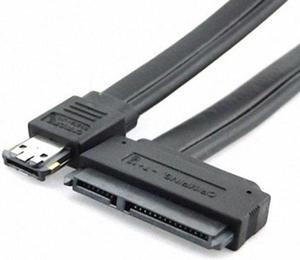 Jimier Cable 50cm Dual Power 12V and 5V eSATAp Power ESATA USB 2.0 combo to 22Pin SATA cable for 2.5" 3.5" Hard Disk Drive