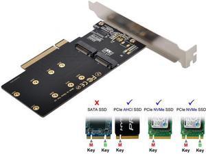 CYSM Dual 2X NVME M.2 AHCI to PCIE Express 3.0 Gen3 X8 X16 Raid Card VROC Raid0 Hyper Adapter