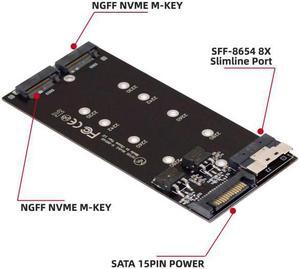 KAIBOXIXI Dual 2X NVME M.2 AHCI to PCIE Express 3.0 4.0 Slimline SFF-8654 8X Raid Card VROC Raid0 Hyper Adapter