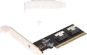Jimier Cable Dual Slimline SFF-8654 8X 4 NVME to PCIE Express 3.0 4.0 Raid Card VROC Raid0 Hyper Adapter